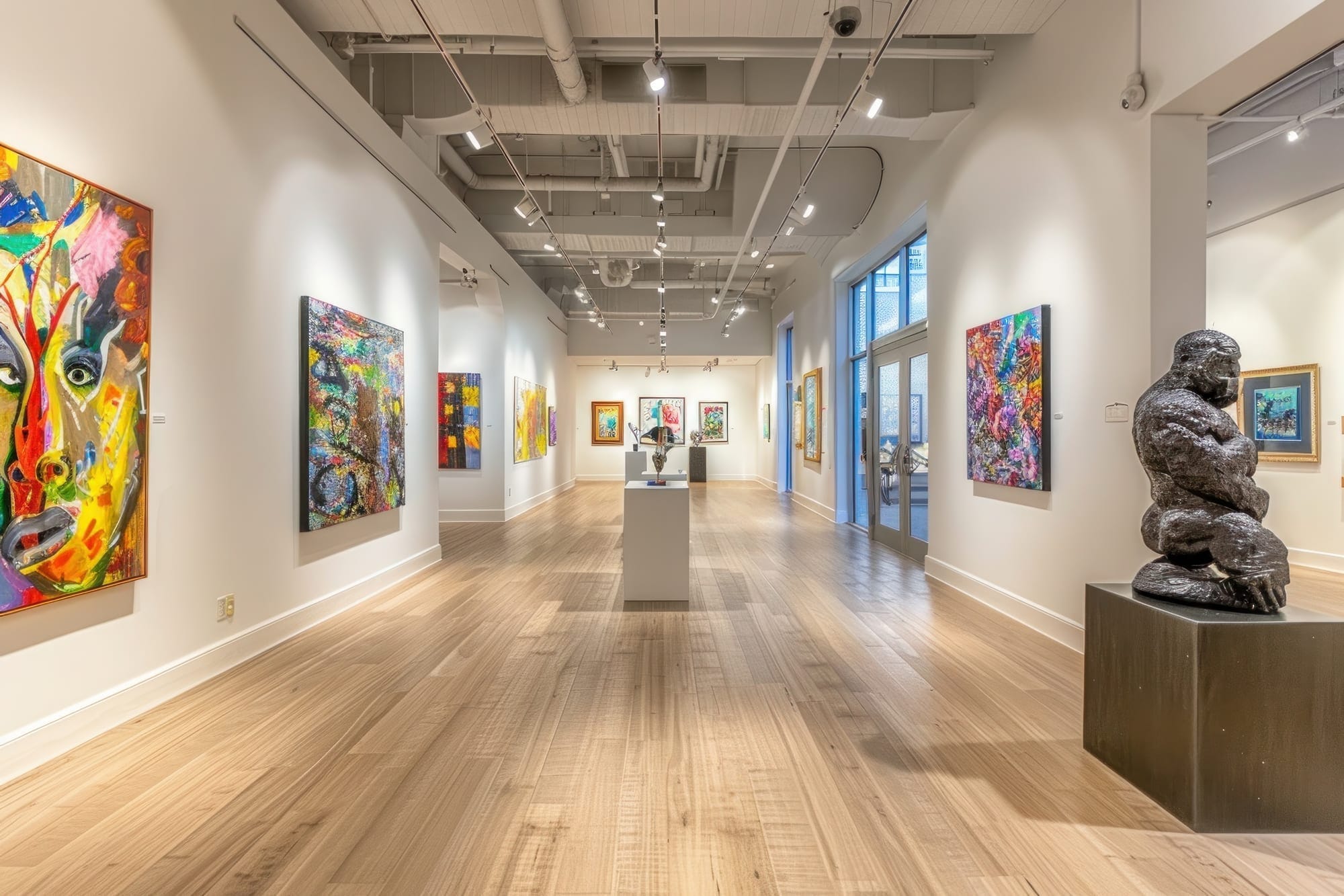 Art gallery architectural lighting installation by Laguna Electric